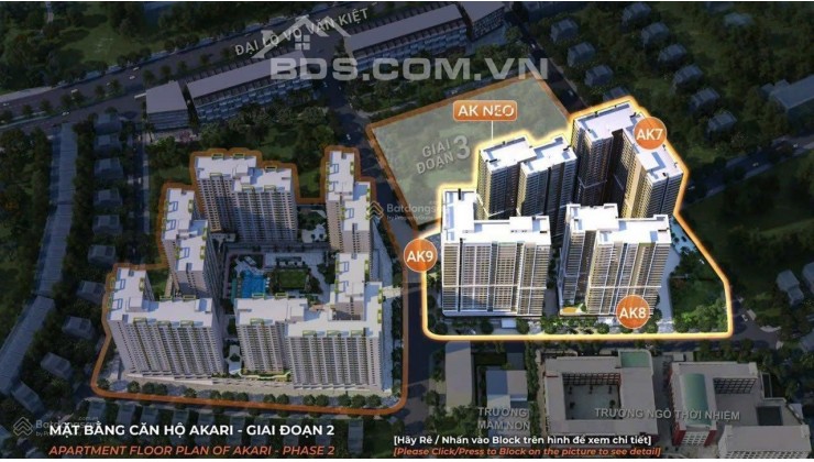 Bán căn hộ Akari City - 56m2 - 121m2 - giá 2,4 tỷ/căn